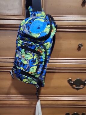 Stella McCartney Blue & Green Floral Crossbody Sling Bag